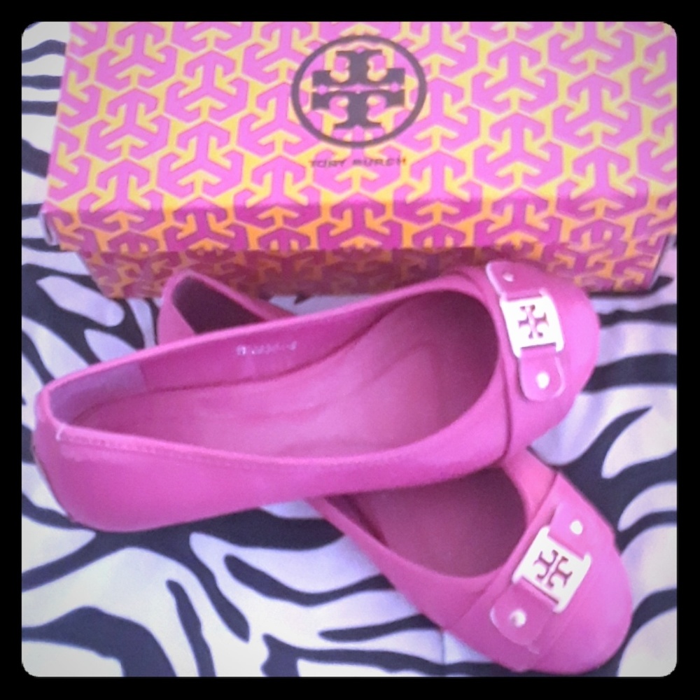 NET TORY BURCH PINK FLATS